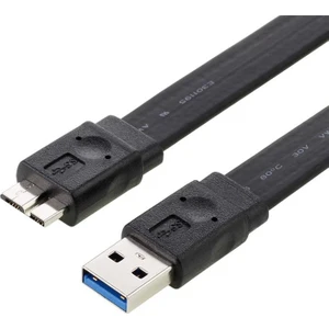 Slim USB 3.0 Micro B Flat Veri ve Şarj Kablosu 3.0 Harddisk Kablosu