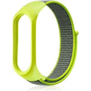 Xiaomi Mi Band 5 Kordon Kumaş Cırtcırt Kordon Velcro Yeşil