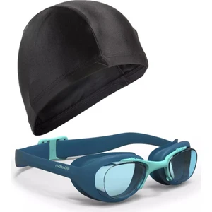 L Boy Yetişkin Yüzücü Gözlüğü Yüzücü Bone Seti Turkuaz