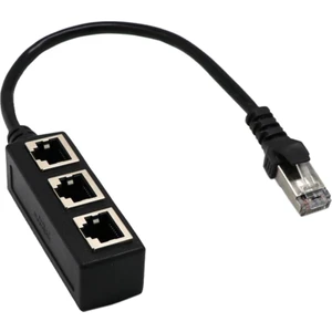 RJ45 Y Splitter Adaptörü 1 Ila 3 Port Cat 5 / Cat 6 Lan Ethernet Soket  (Yurt Dışından)