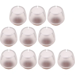 F Fityle 10 Adet Fit Çapı 12-16MM Temizle Silikon Sandalye Bacak Koruyucular Yuvarlak Bacak Kapaklar 12-16MM (Yurt Dışından)