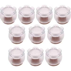 F Fityle 10X Yuvarlak Sandalye Bacak Zemin Koruyucular Temizle Kauçuk 29-35MM Yuvarlak Bacak 29-35MM (Yurt Dışından)