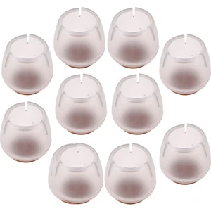 F Fityle 10 Adet 17-21MM Yuvarlak Masa Ayakları - Beyaz (Yurt Dışından)