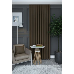 Evdepo Home Açık Kahve Düz Renk Pileli Petek Dokulu Fon Perde, 1/3 Sık  Pile, Tek Kanat 70 x 240 cm