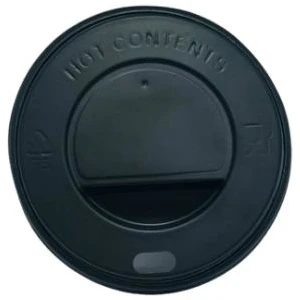 8 Oz Siyah Karton Bardak Kapağı (100 Adet)