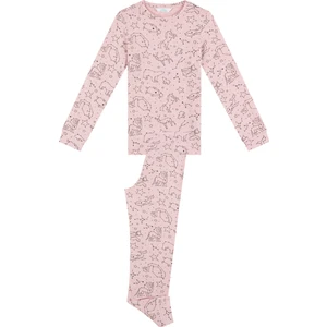 Pembe Kız Çocuk Zodiac 2li Pijama Takımı