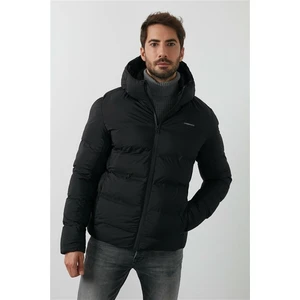 Nolan Coat Erkek Şişme Mont Parka Siyah V8