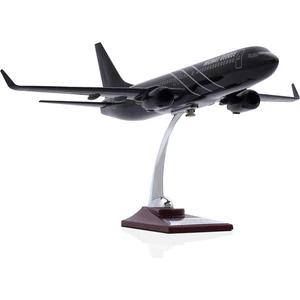 1:100 Boeing 737-800 Model Uçak, Siyah Renkli Uçak Maketi, Uçmayı Sevenler Için Dekoratif Kaideli Ürün, Koleksiyonerler Için Lisanslı Uçak