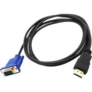 F Fityle Hdtv HDMI Altın Erkek VGA Hd Erkek 15PIN Adaptörü Kablosu 3ft 1 M 1080 P 340 Mhz (Yurt Dışından)