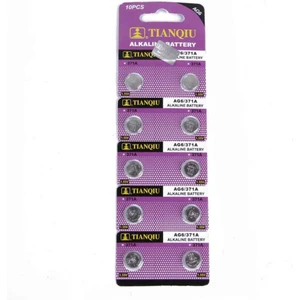 KENPAZAR Tıanqıu Ag6 LR920/371 Alkalin 10'lu Düğme Pil