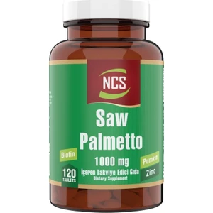 Saw Palmetto 1000 Mg Pumpkin Biotin Zinc Complex 120 Tablet