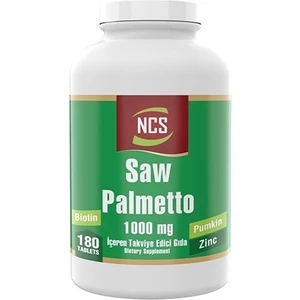 Saw Palmetto 1000 Mg Pumpkin Biotin Zinc Complex 180 Tablet
