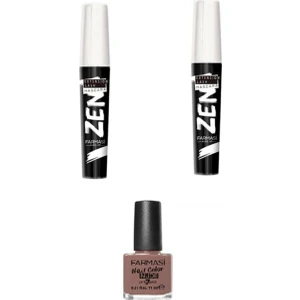 Zen Maskara 2 Adet+ Nude Oje Seti