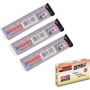 Min 0.9 mm Cetvelli Kalem Ucu 75 mm Mikro Uç 3 Adet
