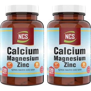 Kalsiyum Magnezyum  Çinko Vitamin D & K 120 Tablet 2 Kutu