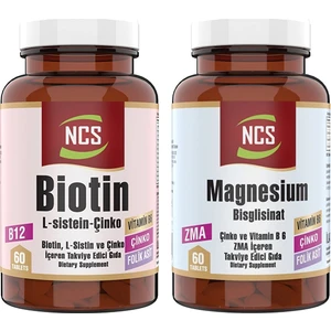 Biotin Çinko 60 Tablet & Ncs Zma Magnesium Çinko 60 Tablet