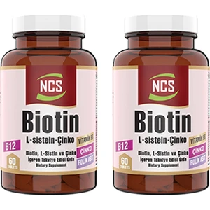 Biotin 2500 Mcg L Sistein Çinko 60 Tablet 2 Kutu