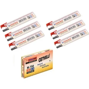 Min 0.5 mm Cetvelli Kalem Ucu 75 mm Mikro Uç 6 Adet