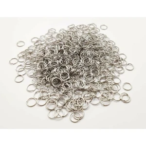 Yiğit Aksesuar 8 mm 50 Gram Küçük Metal Gümüş Renk Takı Halkası Malzemesi Küpe Kolye Klipsi Kancası