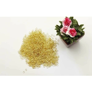 Yiğit Aksesuar 4 mm 50 Gram Küçük Metal Gold Renk Takı Halkası Takı Malzemesi