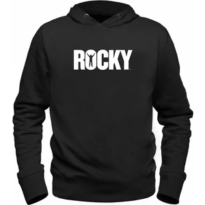 Alfa Tshirt Rocky Balboa  Baskılı Siyah Sweatshirt