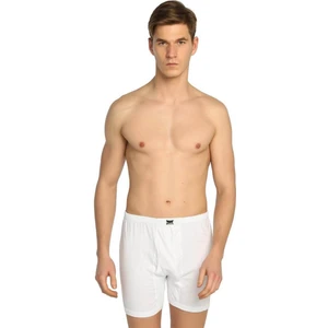 Erkek Penye Arjantin (Paçalı) Boxer 6'lı Paket (Beyaz) %100 Pamuklu