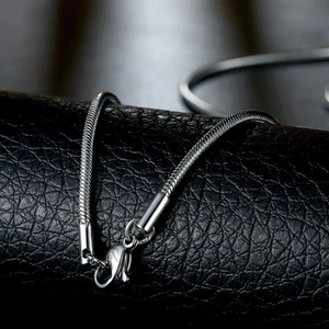 Osmanlı Gümüş 2mm Yamaç Zinciri Erkek Çelik Kolye Zincir