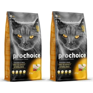 Pro Choice 32 Sterilised Kısır Tavuklu Kedi Maması 2 kg x 2 Adet