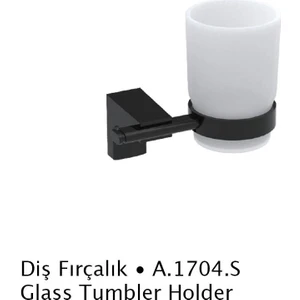 Deppot F1 Mat Siyah Diş Fırçalık A.1704.S