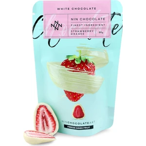 Nin Chocolate Beyaz Çikolata Kaplı Kurutulmuş Çilek Draje 80 gr