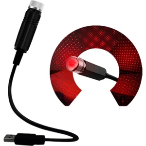 Kırmızı Ayak Altı Tavan LED Araç Içi Aydınlatma Oto Araba Iç Disko Ayarlanır USB Lamba Işık