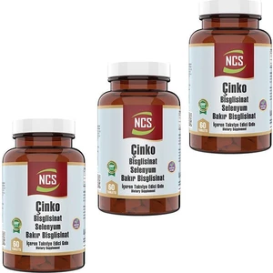Çinko Bisglisinat & Bakır Selenium 60 Tablet 3 Kutu