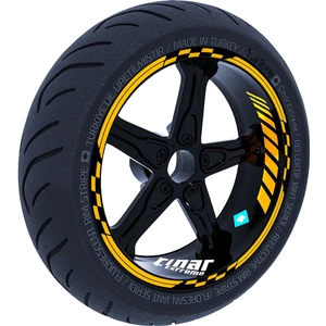 Çınar Extreme Taksi Sarısı Moto Gp Iç Dış Jant Şeridi Takım Sticker Çınar Extreme