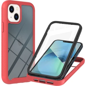 iPhone 13 Mini Için Şeffaf Shockproof Bumper Yerleşik Ekran 360 Tam Koruma Kapaklı (Yurt Dışından)