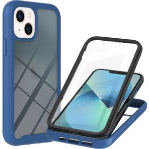 iPhone 13 Mini Için Şeffaf Shockproof Bumper Yerleşik Ekran 360 Tam Koruma Kapaklı (Yurt Dışından)