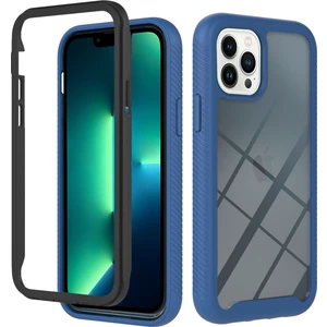 iPhone 13 Pro Max Için Çift Katmanlı Şeffaf Bumper Shockproof Tam Koruma Kılıf Kapaklı (Yurt Dışından)