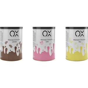 Milkshake Teneke Kutu Çikolata, Çilek, Muz  3 x 500 gr