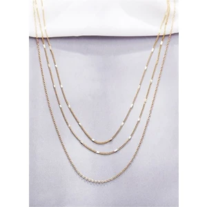 X-lady Accessories Kadın Üçlü Şeri Zincir Kolye