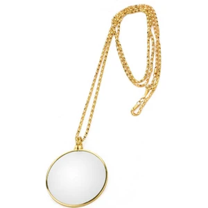 Asılı Zincir Büyüteç 5x Kolye Tipi Büyüteç 450MM Metal Kordon Büyüteç Len Taşınabilir Büyüteç Büyüteç Monocle (Yurt Dışından)