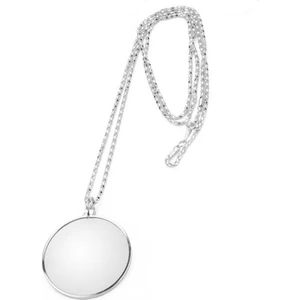 Asılı Zincir Büyüteç 5x Kolye Tipi Büyüteç 450MM Metal Kordon Büyüteç Len Taşınabilir Büyüteç Büyüteç Monocle (Yurt Dışından)