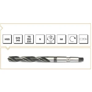 Makina Takım 26 mm Mors Konik Saplı Maktap Ucun Hss Dın 345