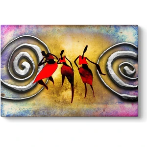 Afrikalı Dans Eden Kadınlar Tablo