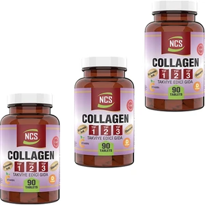 Kollajen Tip 1 - 2 - 3 Vitamin C - E 90 Tablet 3 Kutu