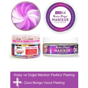 Kolay Manikür Pedikür Peeling + Coco Bongo Vücut Peeling Set