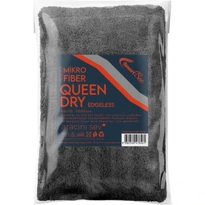 Queendry Edgeless Mikrofiber Oto Kurulama Havlusu 50x70 1000 Gsm – Antrasit