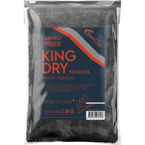 Kingdry Edgeless Mikrofiber Oto Kurulama Havlusu 60x90 1000 Gsm – Antrasit
