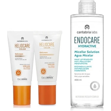 Heliocare Güneş Bakım Seti | Color Light - Brown + Hydractive Micellar Water 400