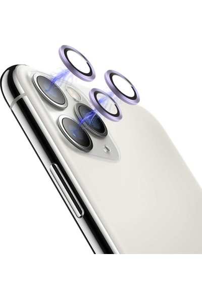 Carino Arka Kamera Halkası iphone 12 Pro Mor Için (Yurt Dışından)
