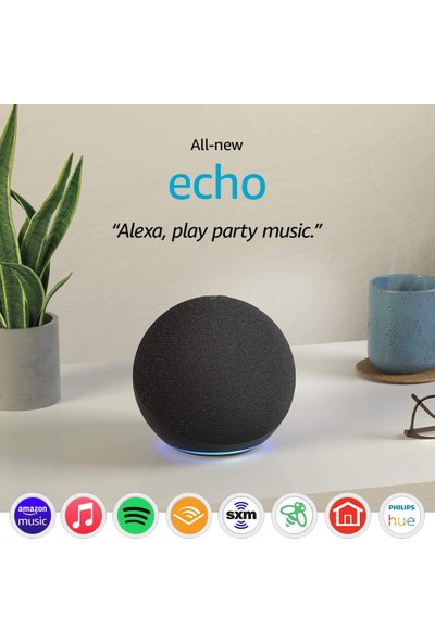 Amazon Echo Dot 4 Jen Akıllı Hoparlör - Siyah