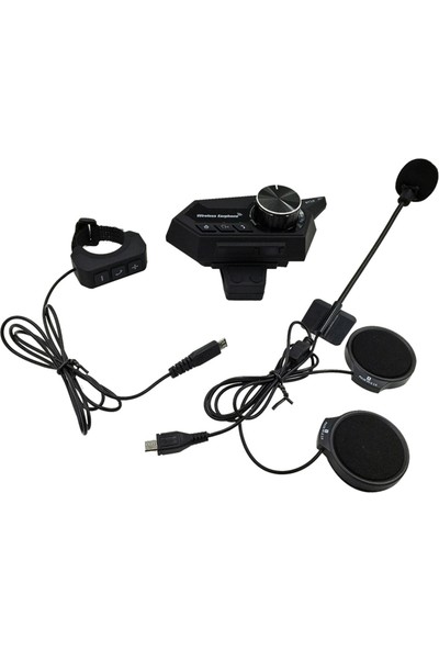 Sportauto Kablosuz Bluetooth Kask Kulaklığı - Siyah (Yurt Dışından)